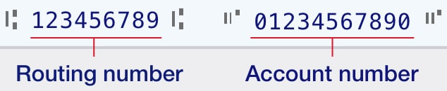 Routing and Account Number